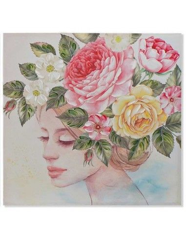 SET DE DOS CUADROS ROSTRO DE MUJER 80X80