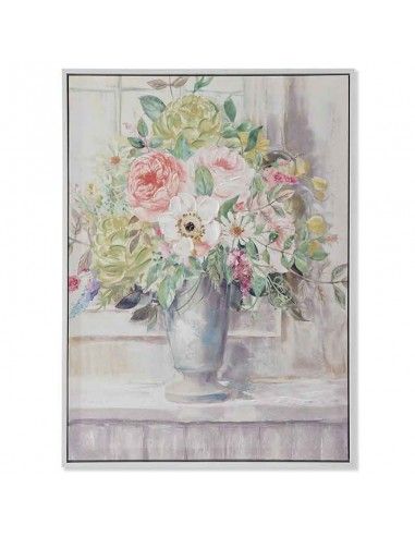 CUADRO FLORES EN FLORERO SET DE DOS 73x53