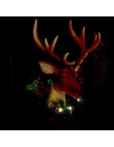 FIGURA CIERVO RENO NAVIDEÑO 38.5x25