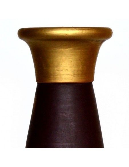 JARRÓN MARRÓN Y DORADO PEQUEÑO