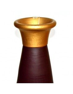 JARRÓN MARRÓN Y DORADO PEQUEÑO 2