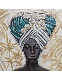 CUADRO AFRICANA CON TURBANTE 120x90 2
