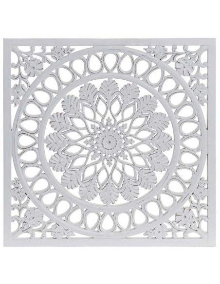 PLACA - PANEL MADERA CALADO BLANCO DECAPE 40x40