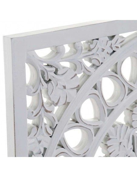 PLACA - PANEL MADERA CALADO BLANCO DECAPE 40x40