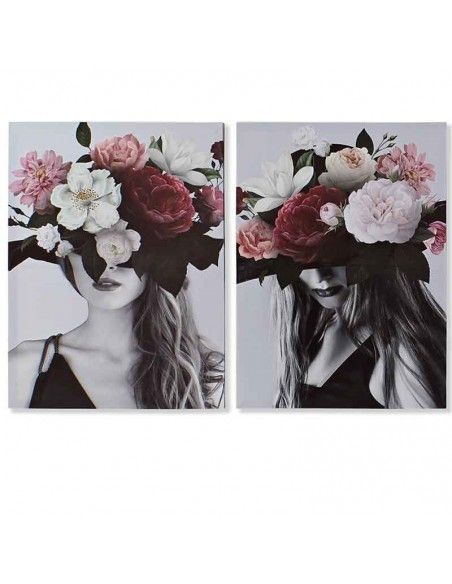 SET DOS CUADROS LIENZO MUJER  70x50
