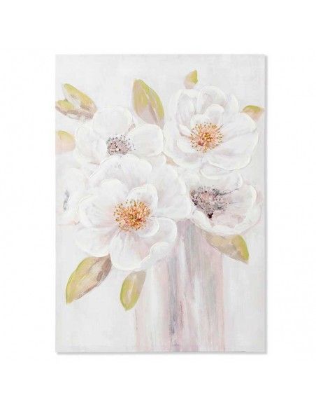 SET DE DOS CUADRO FLOR BLANCA100x70