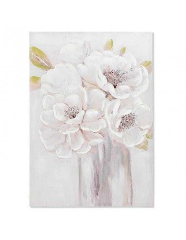 SET DE DOS CUADRO FLOR BLANCA100x70