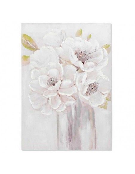 SET DE DOS CUADRO FLOR BLANCA100x70