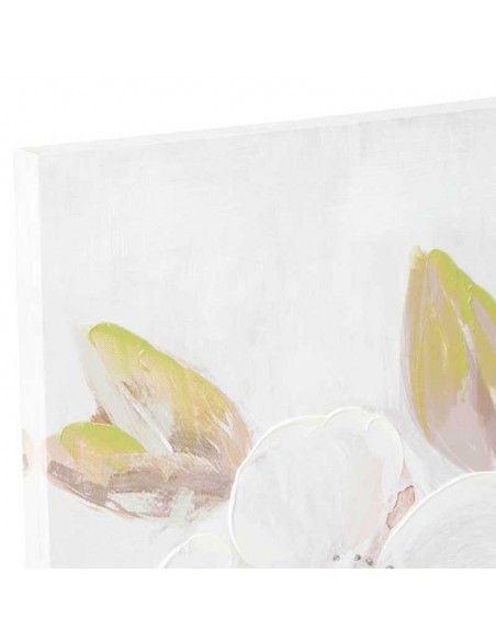 SET DE DOS CUADRO FLOR BLANCA100x70