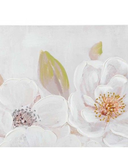 SET DE DOS CUADRO FLOR BLANCA100x70