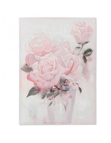 SET DE DOS CUADRO FLOR ROSA  100x70