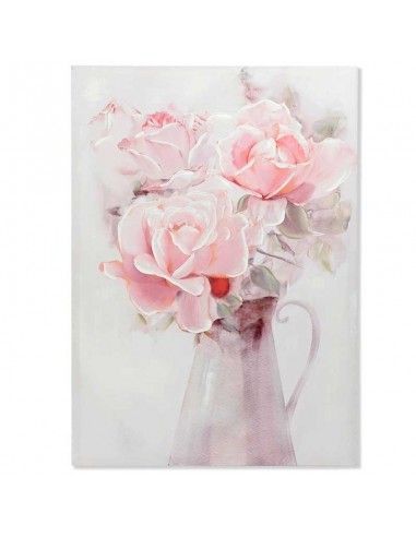 SET DE DOS CUADRO FLOR ROSA  100x70