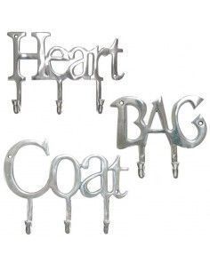 PERCHA DE PARED ALUMINIO COAT BAG HEART
