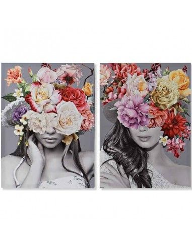 SET DOS CUADROS LIENZO MUJER MARILYN AUDREY 70x50