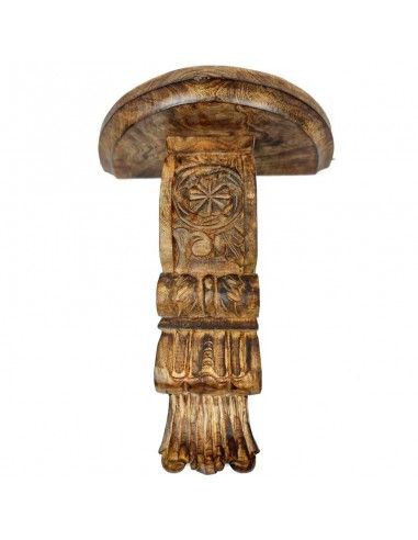 MENSULA DE MADERA TECA TALLADA 41x34.5