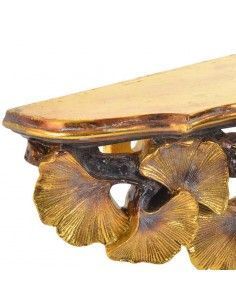 MENSULA RESINA HOJAS ORO 14x46 2