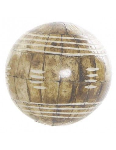BOLA DE NACAR BLANCO - BEIGE 10 cm