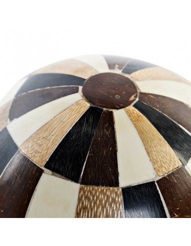 BOLA DE BAMBU RESINA MARRON - ORO 10 cm