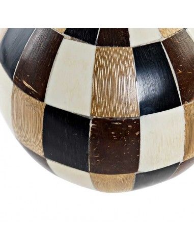 BOLA DE BAMBU RESINA MARRON - ORO 10 cm