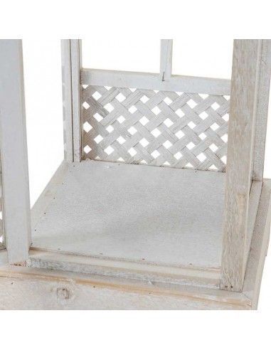 SET DE TRES FAROLES MADERA Y METAL...