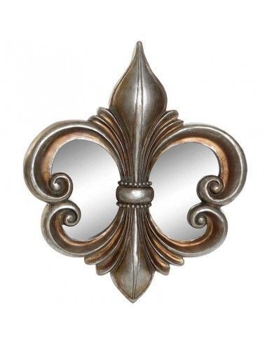 ESPEJO DE RESINA FLOR DE LIS 44X38cm