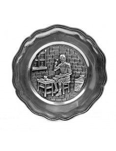 PLATO DE ESTAÑO OFICIOS 23x23 2
