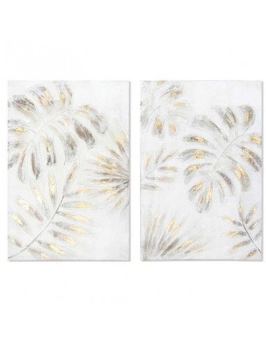 CUADRO HOJAS SET DE DOS 60x40