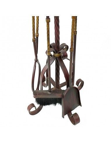 JUEGO CHIMENEA FORJA 4 PIEZAS 90 CMS