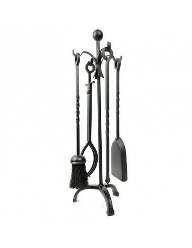JUEGO CHIMENEA FORJA 4 PIEZAS 64 CMS
