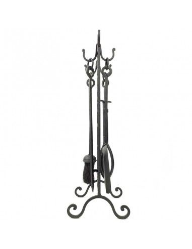 JUEGO CHIMENEA FORJA 4 PIEZAS 63 CMS