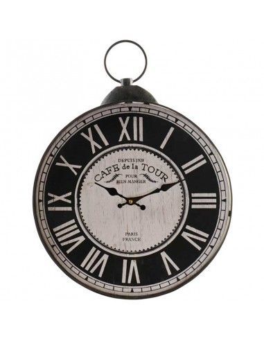 RELOJ DE PARED BLANCO Y NEGRO 53x40