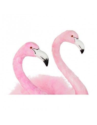 FIGURA FLAMENCO ROSA  PLUMA 115X45