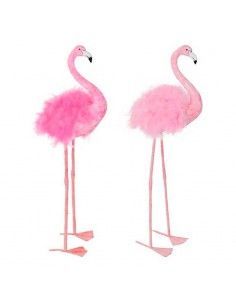 FIGURA FLAMENCO ROSA  PLUMA...