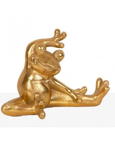 FIGURA DE RANAS DEPORTISTAS ORO 12x18