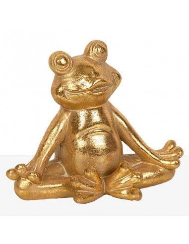 FIGURA DE RANAS DEPORTISTAS ORO 12x18