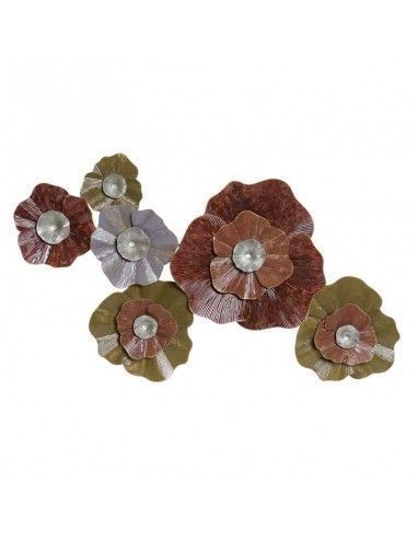 DECORATIVO PARED FLORES MARRON 67x115