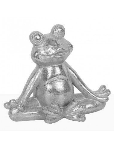 FIGURA DE RANAS DEPORTISTAS PLATA 12x18
