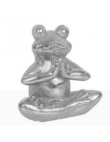 FIGURA DE RANAS DEPORTISTAS PLATA 12x18
