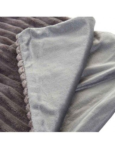 MANTA MARRON DE CAMA O SOFA 150x200
