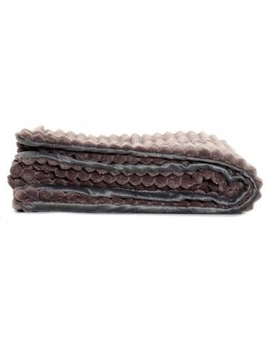 MANTA MARRON DE CAMA O SOFA 150x200