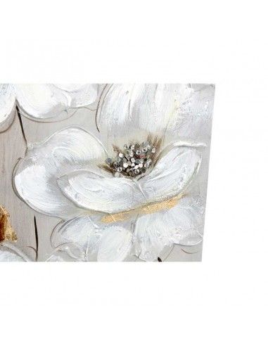 CUADRO FLOR BLANCA set de dos120x40