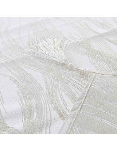 CAMINO DE MESA BEIGE DE FLORES 35x135