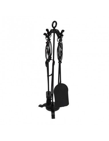 JUEGO CHIMENEA FORJA 4 PIEZAS 66 cm