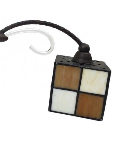 APLIQUE DE INTERIOR TIFFANY CUBO 16x8