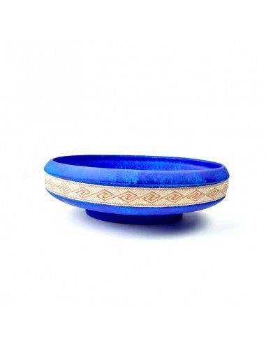 CENTRO DE MESA DE AZUL-BEIGE 12x38
