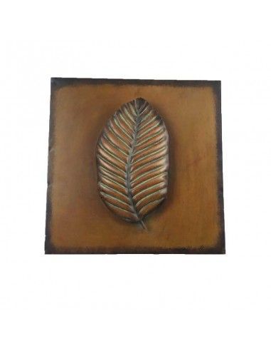 CUADRO HOJA EN RELIEVE 38x38
