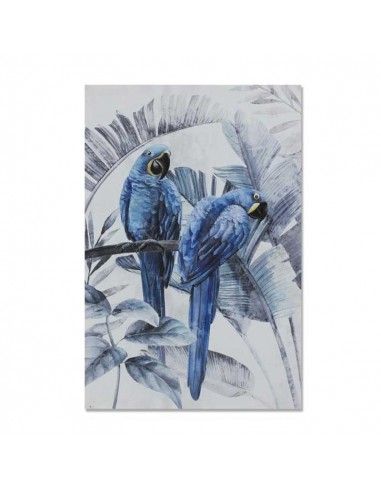 SET DE DOS CUADROS LORO AZUL 90x60