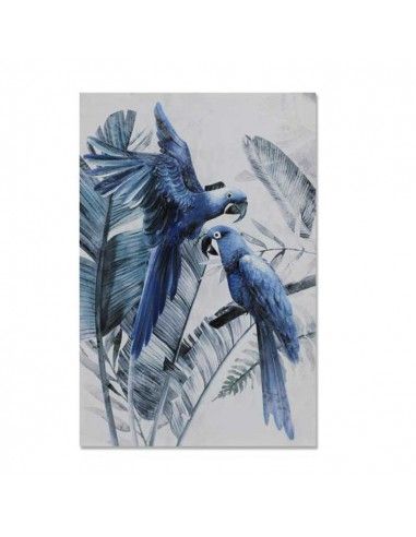 SET DE DOS CUADROS LORO AZUL 90x60