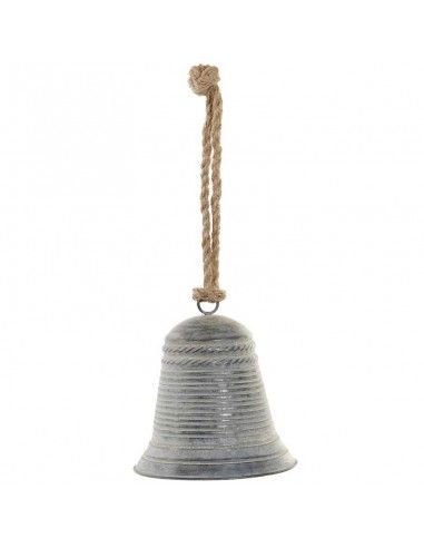 CAMPANA DE METAL ENVEJECIDO Y CUERDA