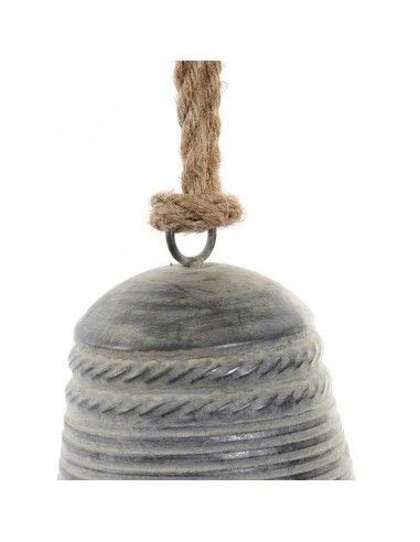 CAMPANA DE METAL ENVEJECIDO Y CUERDA